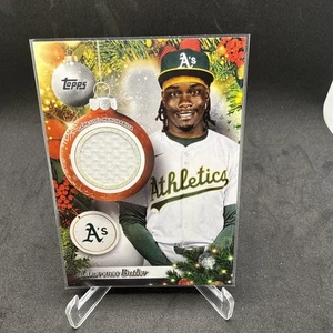 2025 TOPPS HOLIDAY MEGA BASEBALL PLAYER RELIC CARD LAWRENCE BUTLER A'S JERSEY - Bild 1 von 2