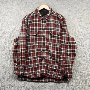Pendleton Wool Shirt Mens XXL Red Plaid Button Up Flannel Long Sleeve Virgin - Picture 1 of 12