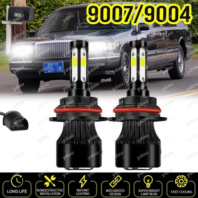 2x 6000K Blanco 9007 Faro LED para LINCOLN Town Car 1990-2002 Luz Alta Baja Foto 1 de 4