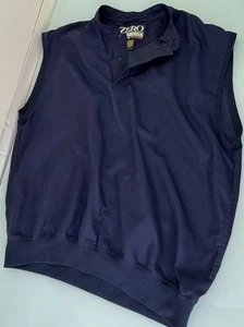 Zero Restriction Vest Golf Performance Jacket Mens Large L Blue 1/4 Snap Pockets - Picture 1 of 6