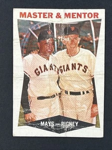 ⚾ 1960 Topps #7 Master and Mentor – Willie Mays & Bill Rigney | HOF | Low Grade - Picture 1 of 10