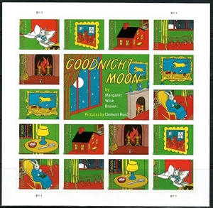 Mint US Goodnight Moon Pane of 16 Forever Stamps Scott# 6002-6009 (MNH) - Picture 1 of 1