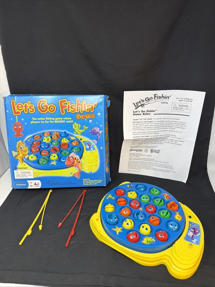 Vintage Pressman Let's Go Fishin' Electronic Fishing Game & Guide, 100% Tested - Image 1 of 4