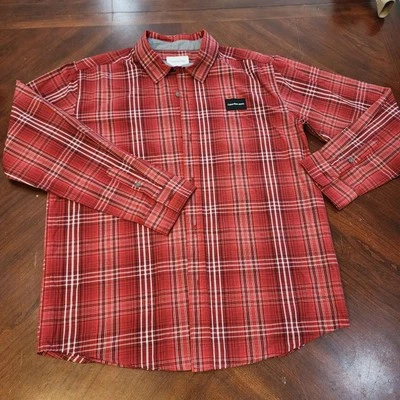 Calvin Klein Talla XL Niños Botones Manga Larga Rojo Cuadros Foto 1 de 4