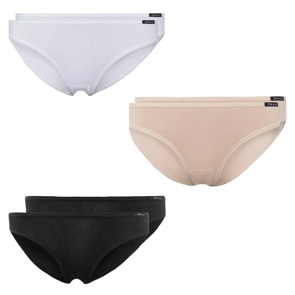 SKINY Damen Rio Slip, Vorteilspack - Bikini Briefs, Cotton Stretch, Basic