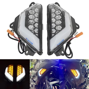 Clear Front Turn Signal Daytime Running Light For KAWASAKI ZX6R ZX25R ZX4R ZX4RR - Picture 1 of 11