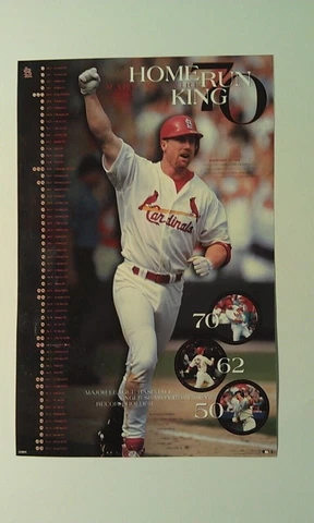Mark McGwire-  1998 COSTACOS HOME RUN KING POSTER- ST. LOUIS CARDS- NEW Cover