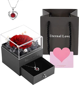 Preserved Rose Birthday Gifts for Women Mom Girlfriend,Gifts for Mom Grandma - Picture 1 of 7