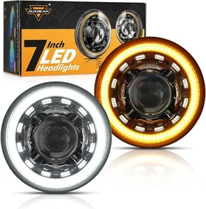 7 Inch LED Headlights Black H6024 with DRL Turn for 1997-2018 Jeep Wrangler 1393 - Picture 1 of 9