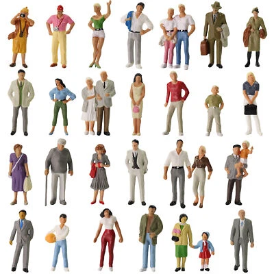 Model Trains 30pcs Different O Scale 1:43 Model Figures Standing People P4310 - Image 1 of 4