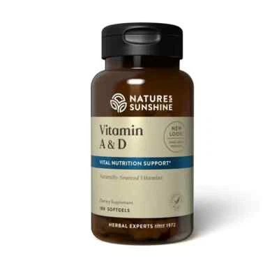Nature's Sunshine - Vitamin A & D (Nutrition Support) 100 Softgels - Image 1 of 4