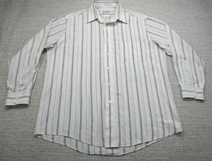 Vtg Sears Roebuck Shirt Men 18 32/33 Long Sleeve Single Needle Tailoring Striped - Picture 1 of 13