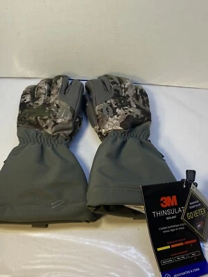 Mens Medium Insulated Hunting Gloves CABELAS Instinct Goretex Scent Control Camo - Image 1 of 4