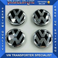 VW T5 T5.1 T6 60mm Center Caps Fit Wolfrace Wheels Brand New