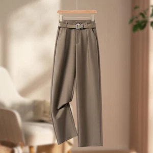 Womens Wide Leg Pants Spring High Waist Loose Summer Casual Straight Leg Pants - Picture 1 of 28