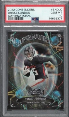 2022 Drake London Contenders Football Supernatural PSA 10 Atlanta Falcons - Image 1 of 2