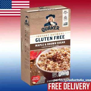 Quaker, avena instantánea sin gluten, arce sin transgénicos y azúcar morena, paquete de 8 - Imagen 1 de 9
