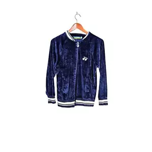 YONEX Women M Veleur Navy Blue Unisex Varsity Track Jacket Sports Athleisure - Picture 1 of 7