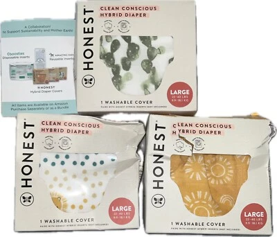 Honest Hybrid Cloth Diaper Covers with Pocket-Sling, Large (22-40 lbs) - Image 1 of 4