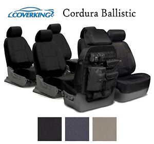 Coverking Custom Tactical Seat Covers Ballistic Canvas 3 Row Set - 3 Colors