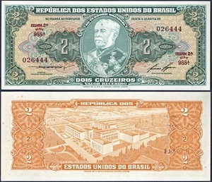 BRAZIL P157Ac* 2 CRUZEIROS* ND 1956/1958* UNC GEM* USA SELLER - Picture 1 of 1
