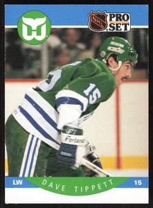 1990 Pro Set   Dave Tippett #111 Hartford Whalers