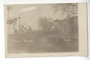 Main Street, Ellston, Iowa RPPC - Picture 1 of 2