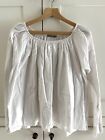 LOVELY RABENS SALONER WHITE 100% COTTON TOP BLOUSE SIZE S 10-12 RRP £165 EX CON
