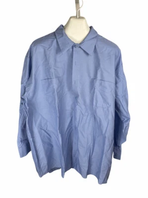 New Vintage Red Kap Blue Size 4 XL Long Sleeve Button Up Free US Shipping - Image 1 of 3