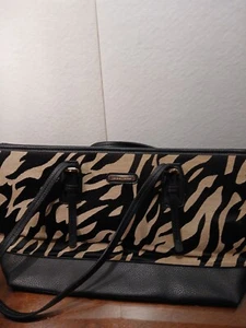 Dana Buchman Zebra Print Purse Vintage Bag - Picture 1 of 9