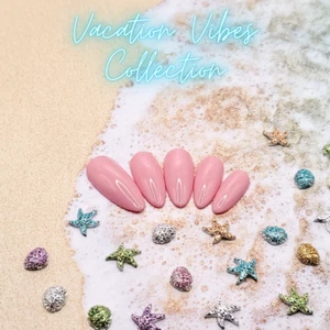 #416 Pink Nude Press On Nails | Handmade | Hard Gel Glue On Nails - Bild 1 von 9