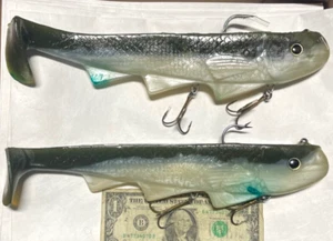 2 ct. 12" REACTION STRIKE SHIMMY SHADS soft plastic swimbaits lures Muskie baits - Picture 1 of 1