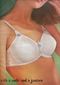 Sujetador de 2 páginas Jantzen de los años 60 anuncio - Imagen 1 de 2