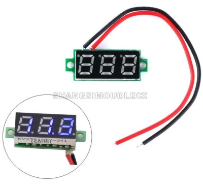 0.28"Blue 2-Wire Mini DC Digital Panel Voltmeter Panel Mount LED Voltage Display - Bild 1 von 4