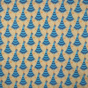 100% Cotton Digital Fabric Maurice Pillard Verneuil Peacock Bird Animal Floral - Picture 1 of 3