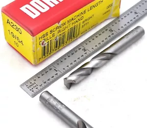 2X Taladro de longitud de máquina de tornillo Dormer HSS A230 tamaño brillante 19/64", tamaño 7/16" - Imagen 1 de 3