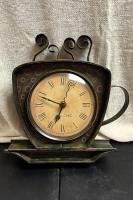 Electronic Espresso Coffee Cup Quartz Wall/Counter Clock Barista Tested Works - Image 1 of 4