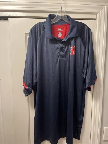 Majestic Cool Base Boston Red Sox Team Polo Shirt Adult Size 2XLT Tall 2X Tall Cover
