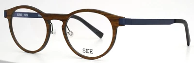 SEE 7950 C3 棕色男式椭圆形全边眼镜 49-20-140 B:40 — 第 1/4 张图片