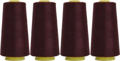 4 BIG CONES MAHOGANY SERGER SEWING THREAD 2750 YD TEX 27 40S/2-THREADART - Image 1 of 4
