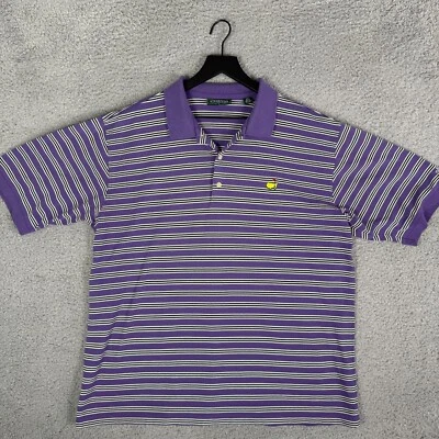 Masters Collection Striped Polo Golf Shirt Men's XL Short Sleeve Foto 1 de 4
