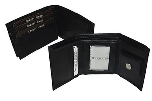 BLACK FRIDAY SPECIAL - Kid's Trifold and BIfold set of 2 genuine leather new - Picture 1 of 4