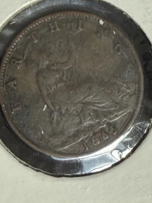 Farthing británico 1865 Foto 1 de 4