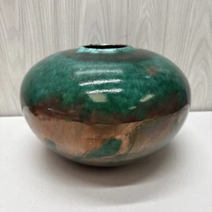 Tony Evans RAKU Pot Vase Studio Art Pottery Signed 479 LARGE approx 12 x 12 x 9 - Picture 1 of 22