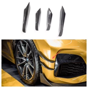 For 2019-2022 BMW 3-Series G20 G28 Dry Carbon Front Lamp Cover Trim Eyelid Strip - Picture 1 of 8