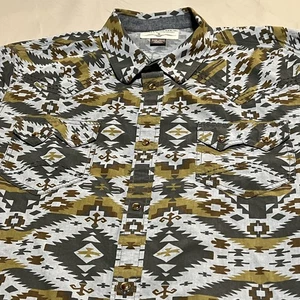 💯Cody James Western Hemd Braun Azteken Perlen Druckknopf Cowboy Ranch Rodeo Baumwolle 2XL - Bild 1 von 11