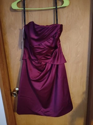 Alfred Angelo Womens Dress Cocktail Strapless/Strap Ruched  12 New W Tags - Image 1 of 3