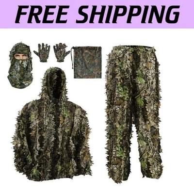 3D Leafy Camo Ghillie Suit Set for Kids & Adults - Ultimate Outdoor Camouflage - Image 1 of 4