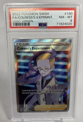 2022 Pokemon Sword Shield Lost Origin 190 Full Art/Colress's Experiment PSA 8 - Image 1 of 2