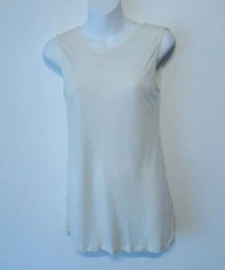 HAUTE HIPPIE Sleeveless Drape Jersey Tee Shirt Sz XS NWT 295 Cream IRRG - Picture 1 of 6